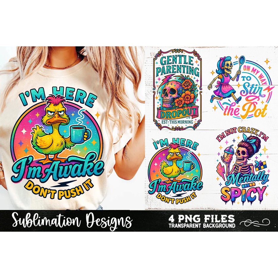 Funny Skeletons Sarcastic Retro PNG Sublimation (21) 4
