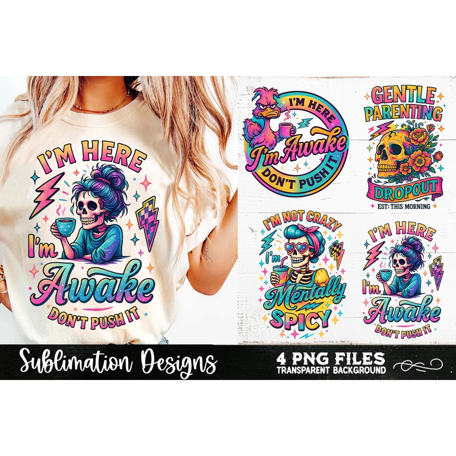 Funny Skeletons Sarcastic Retro PNG Sublimation (22) 3