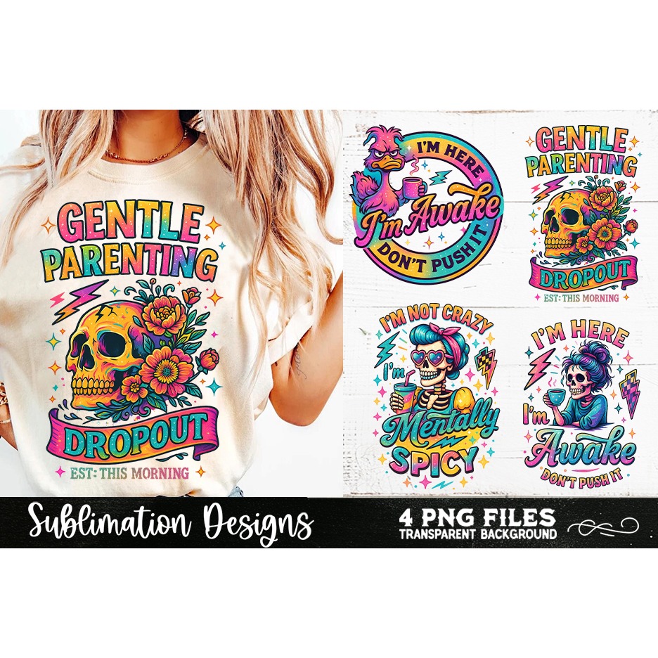 Funny Skeletons Sarcastic Retro PNG Sublimation (22) 4