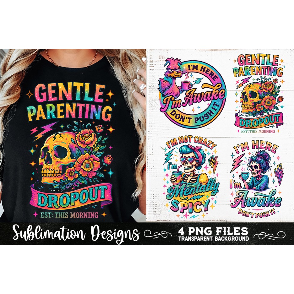 Funny Skeletons Sarcastic Retro PNG Sublimation (22) 5