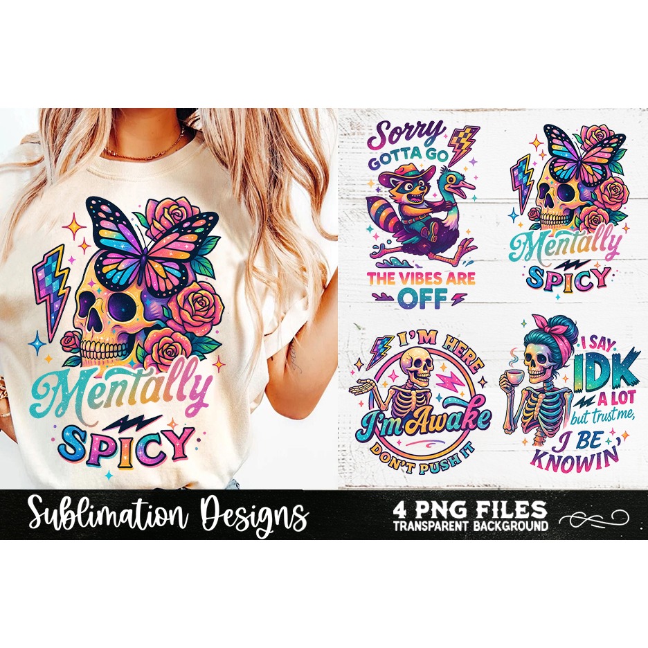 Funny Skeletons Sarcastic Retro PNG Sublimation (23) 5