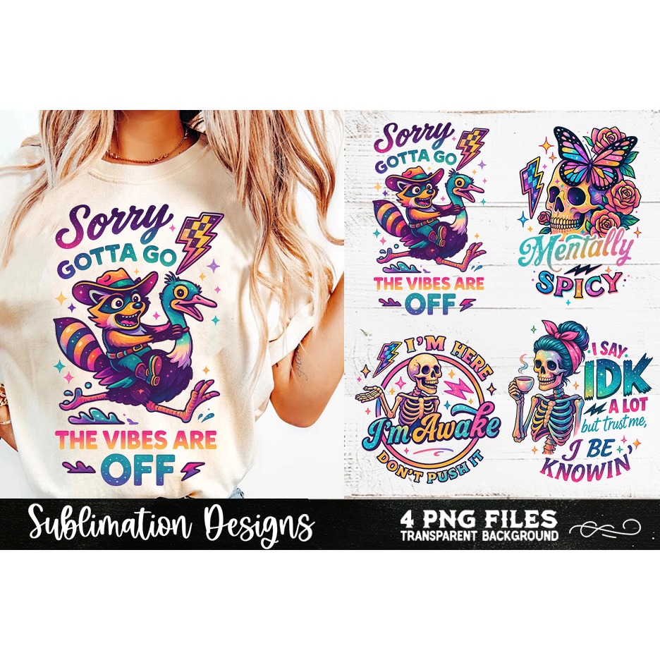 Funny Skeletons Sarcastic Retro PNG Sublimation (23) 6