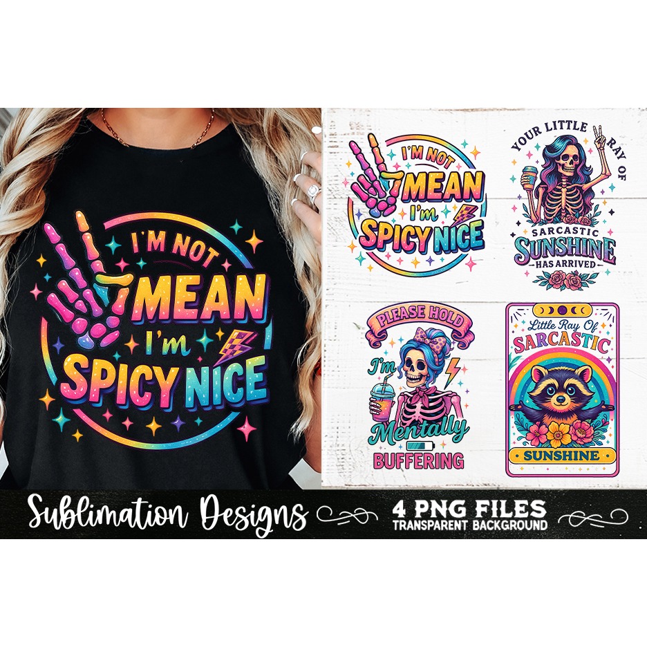 Funny Skeletons Sarcastic Retro PNG Sublimation (24)