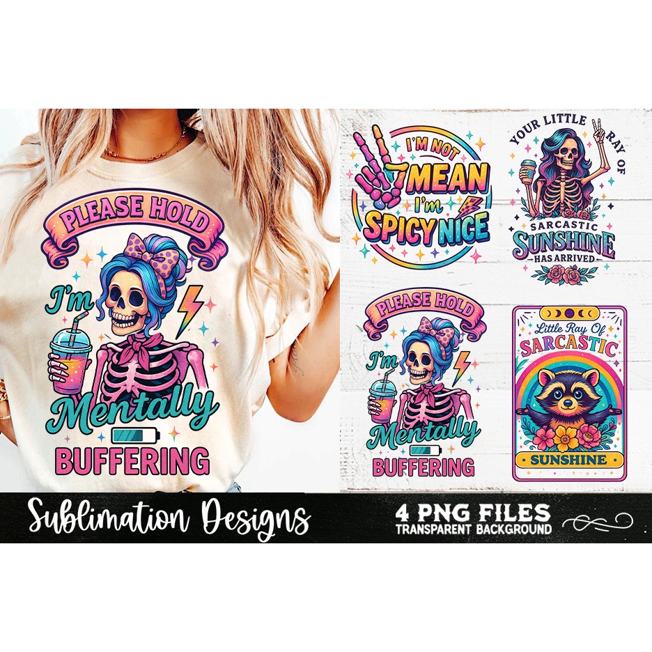 Funny Skeletons Sarcastic Retro PNG Sublimation (24) 4