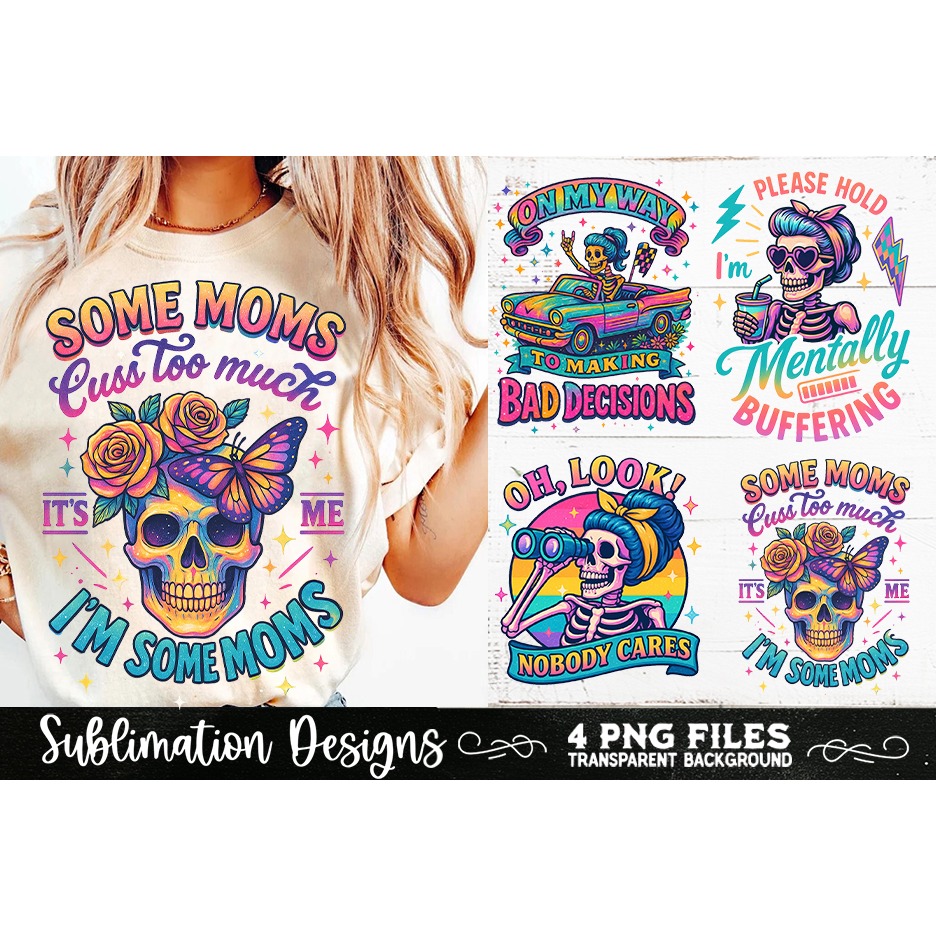 Funny Skeletons Sarcastic Retro PNG Sublimation (29)