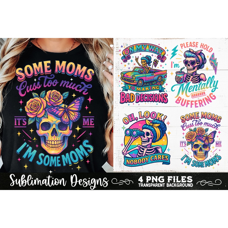 Funny Skeletons Sarcastic Retro PNG Sublimation (29) 4