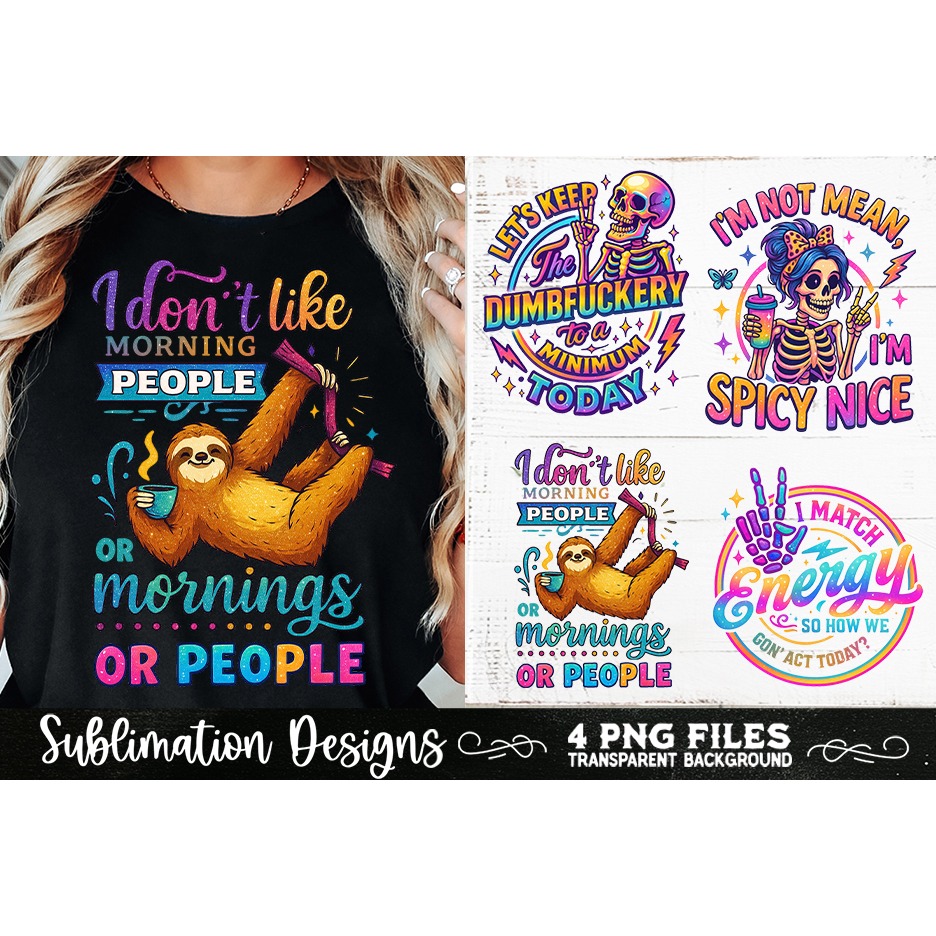 Funny Skeletons Sarcastic Retro PNG Sublimation (3) 2