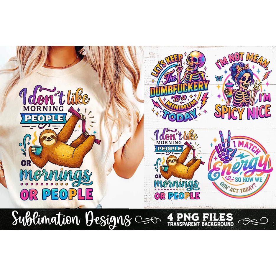 Funny Skeletons Sarcastic Retro PNG Sublimation (3) 5