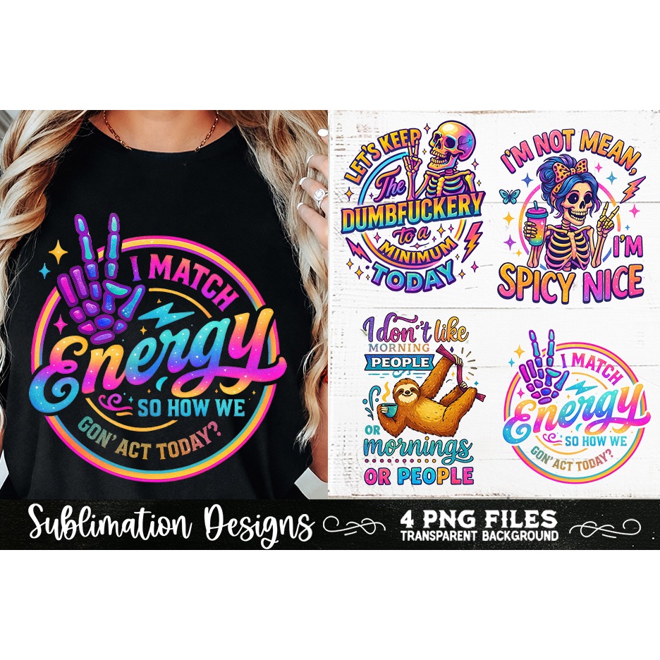 Funny Skeletons Sarcastic Retro PNG Sublimation (3) 9