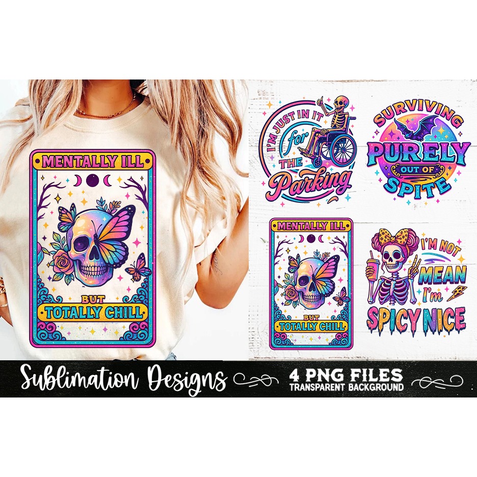 Funny Skeletons Sarcastic Retro PNG Sublimation (4) 2