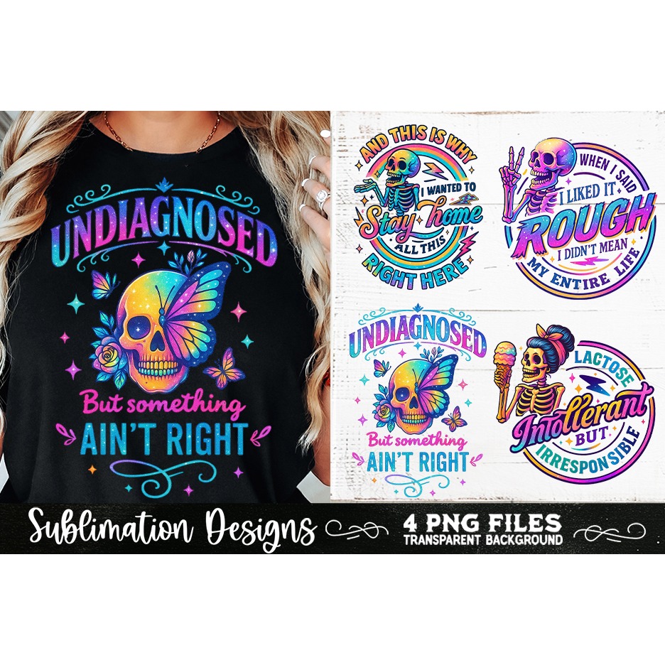 Funny Skeletons Sarcastic Retro PNG Sublimation (5) 8