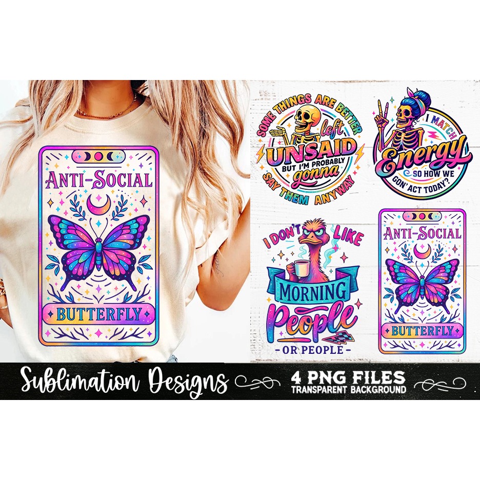 Funny Skeletons Sarcastic Retro PNG Sublimation (6) 2
