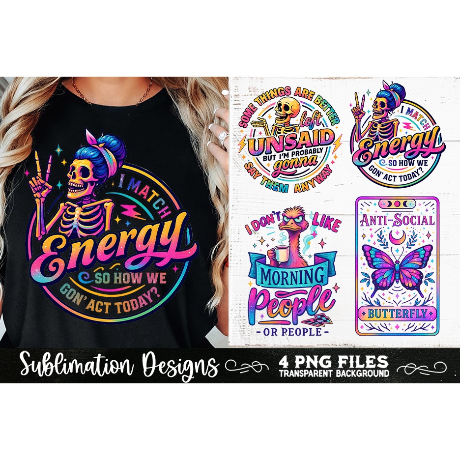 Funny Skeletons Sarcastic Retro PNG Sublimation (6) 6