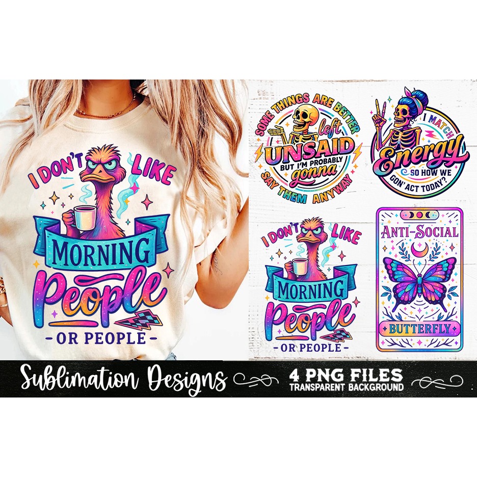 Funny Skeletons Sarcastic Retro PNG Sublimation (6) 8
