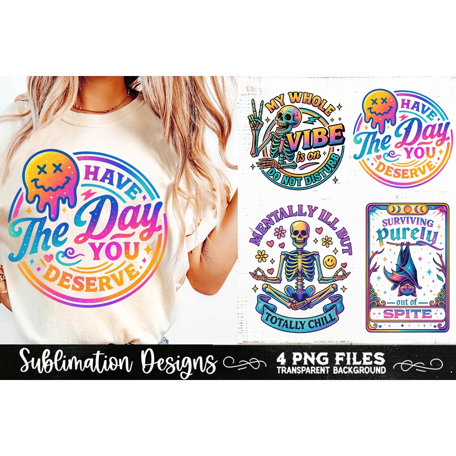 Funny Skeletons Sarcastic Retro PNG Sublimation (9) 5