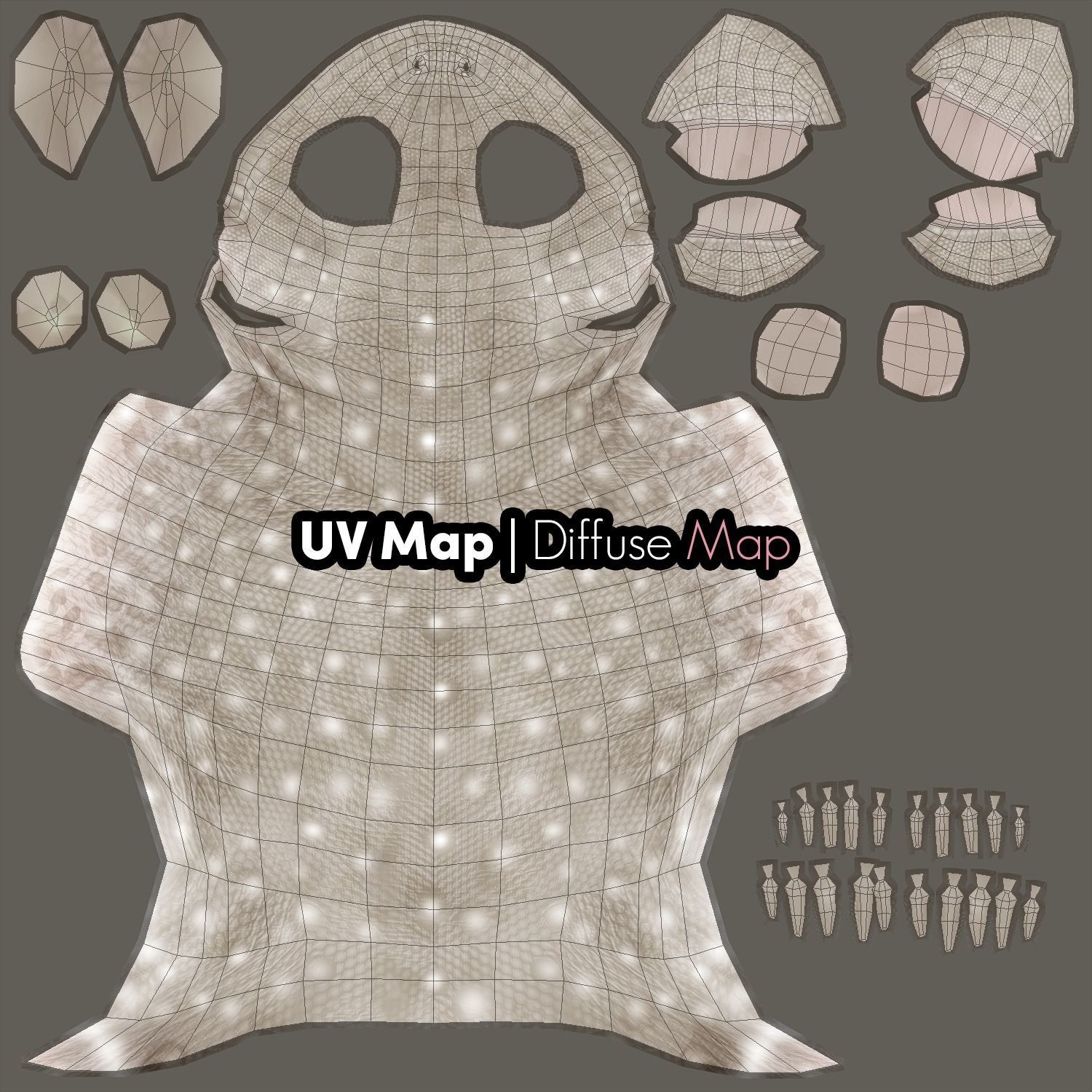 Gecko Reptile 3DS Max 3D model 8