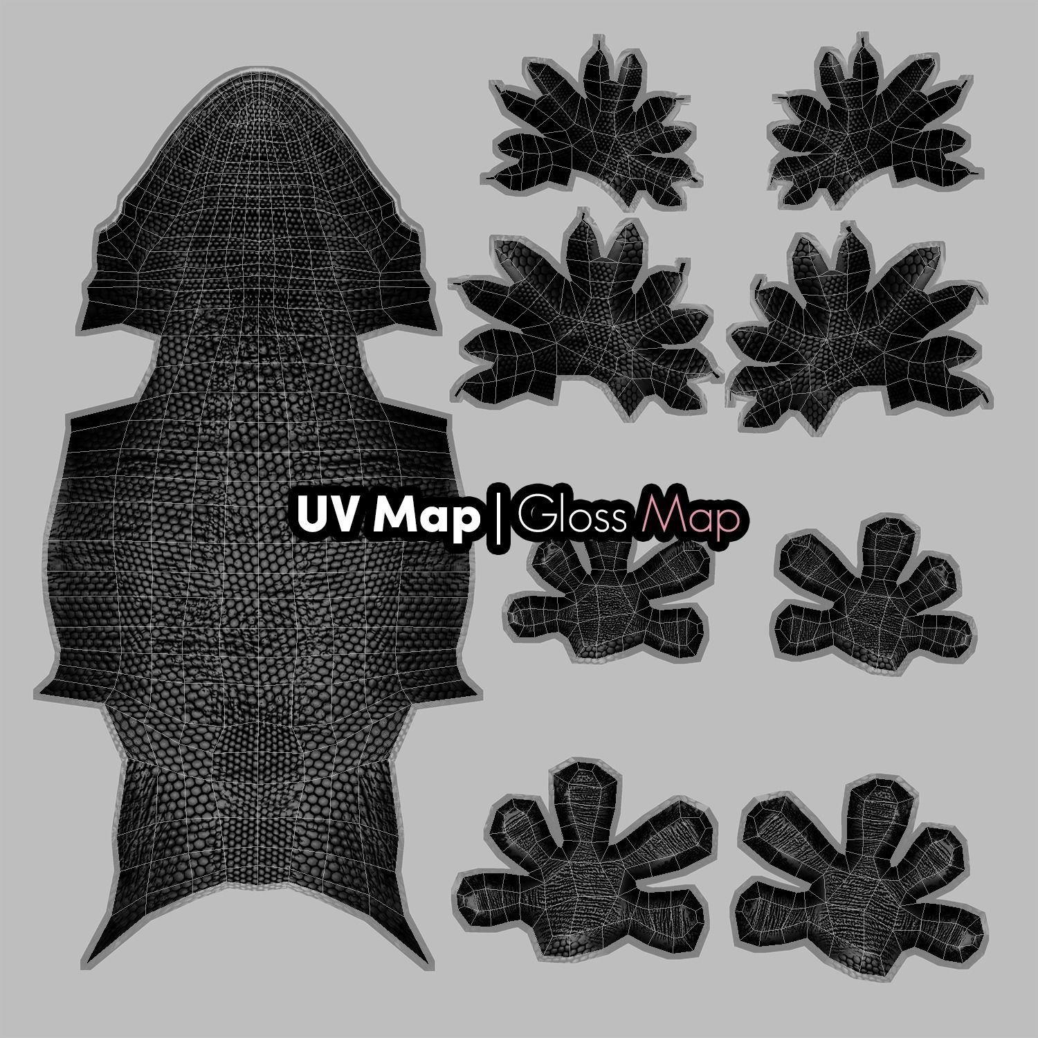 Gecko Reptile 3DS Max 3D model 9