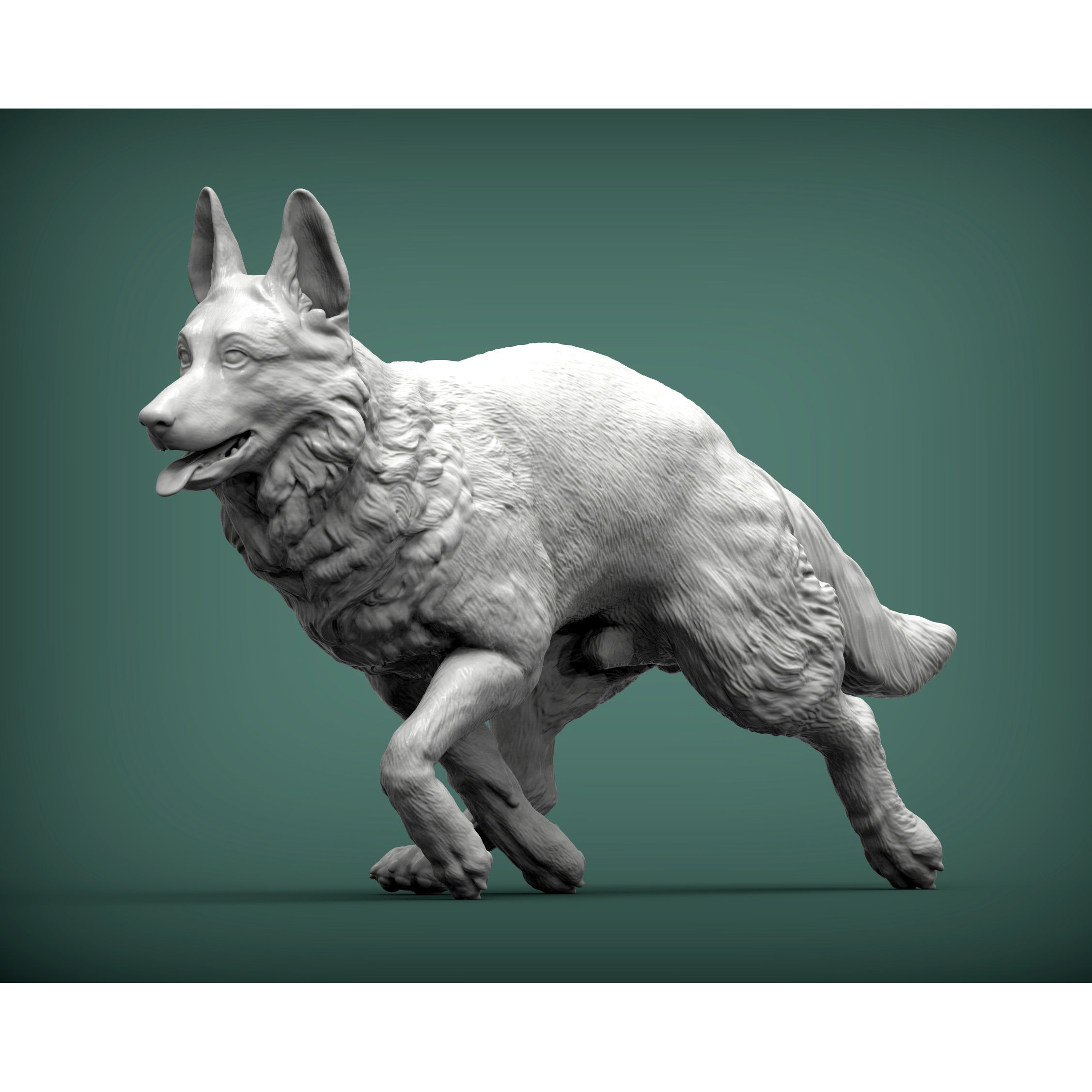 German Shepherd 3D print model 3