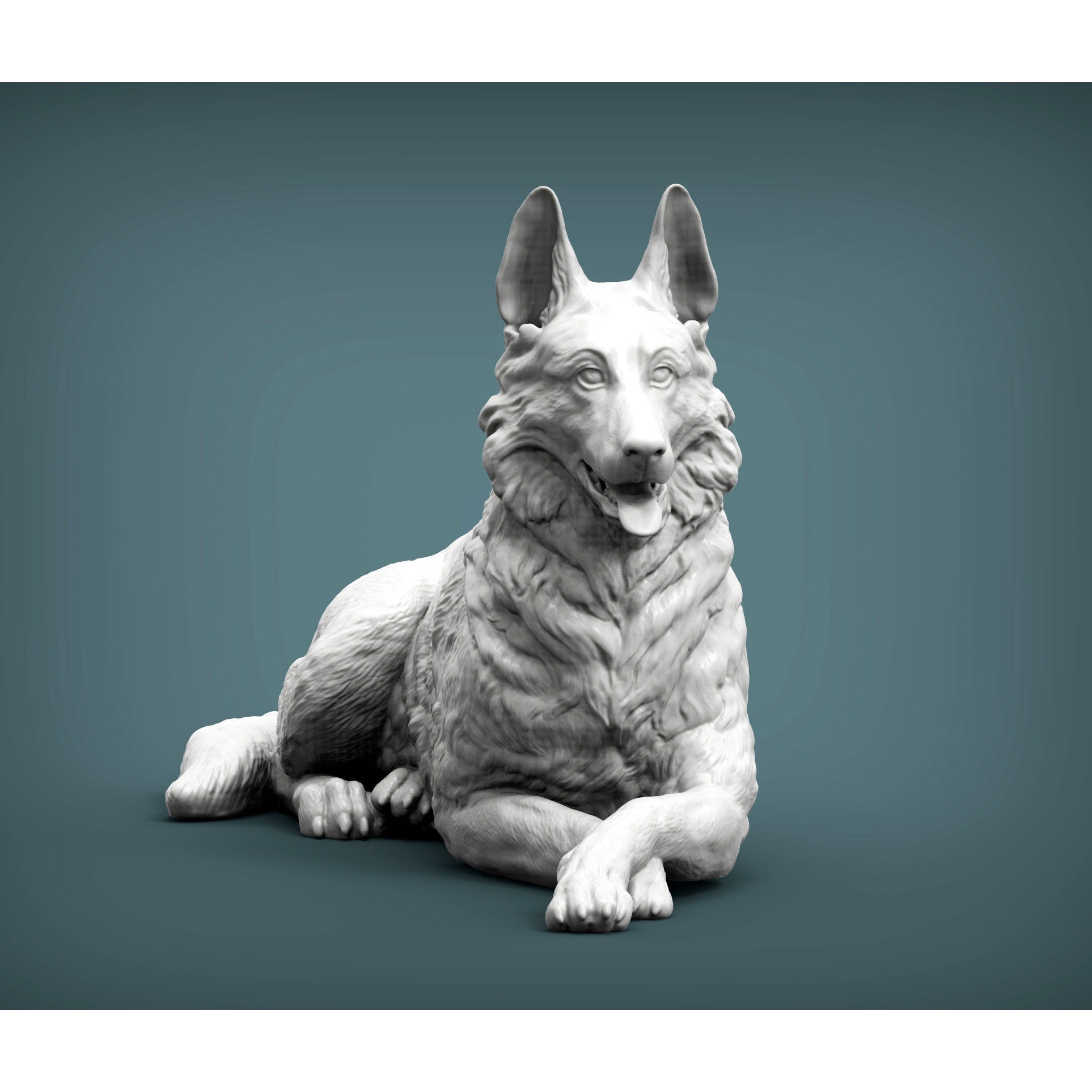 German Shepherd 3D print model 3D print model 3