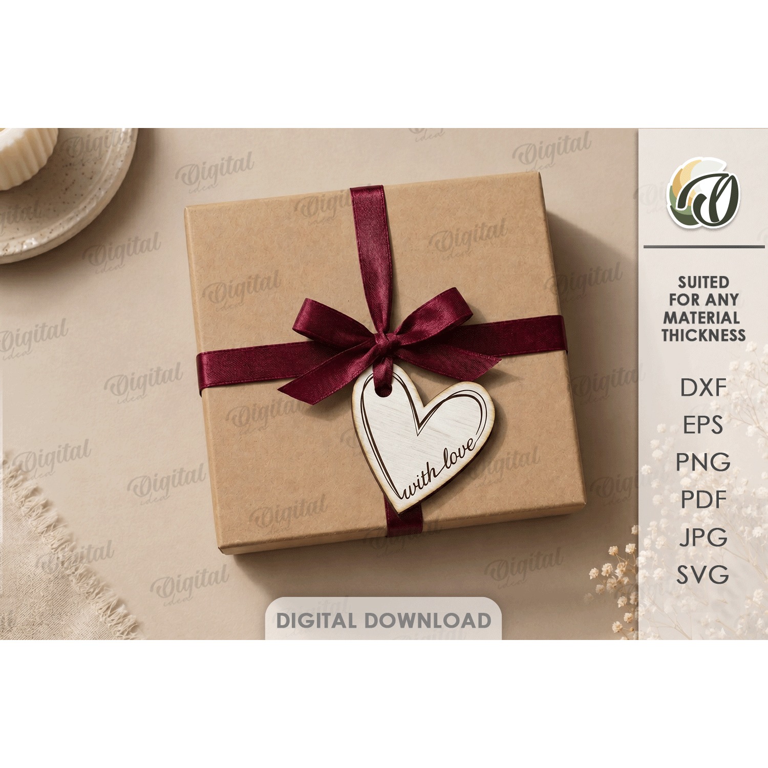 Gift Tags Bundle Laser Cut. Present Tag SVG 7