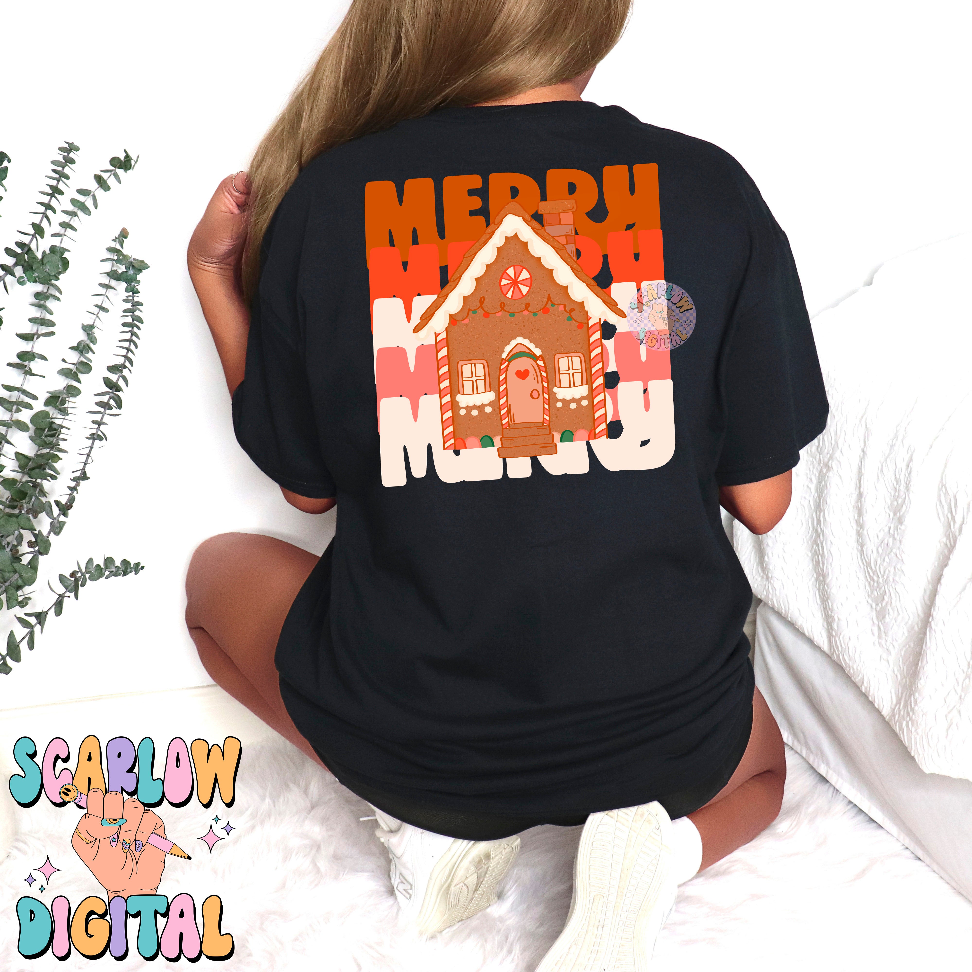 Gingerbread House Pocket and Back PNG Bundle Digital Design Download, merry christmas png, xmas png designs, trendy christmas png designs 4