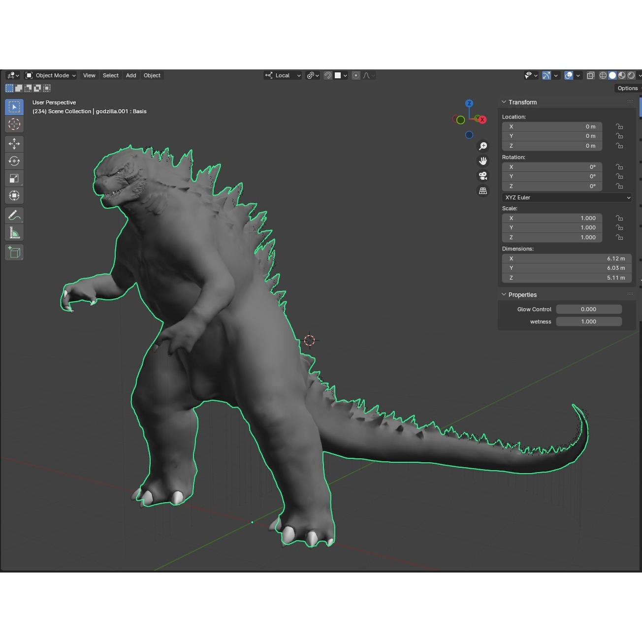 Godzilla 2014 Free 3D model 3