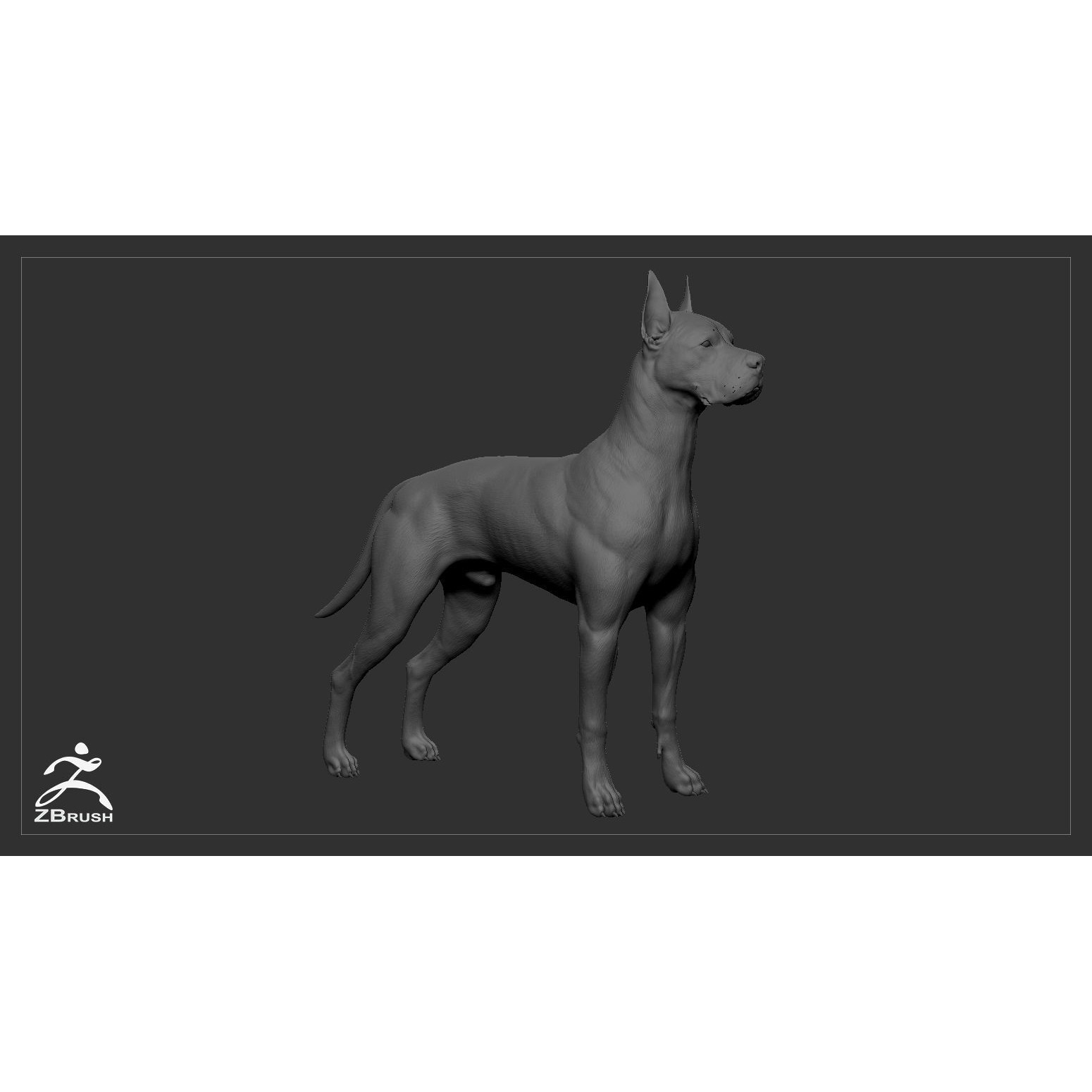 Great Dane High-Poly 3D print model 2