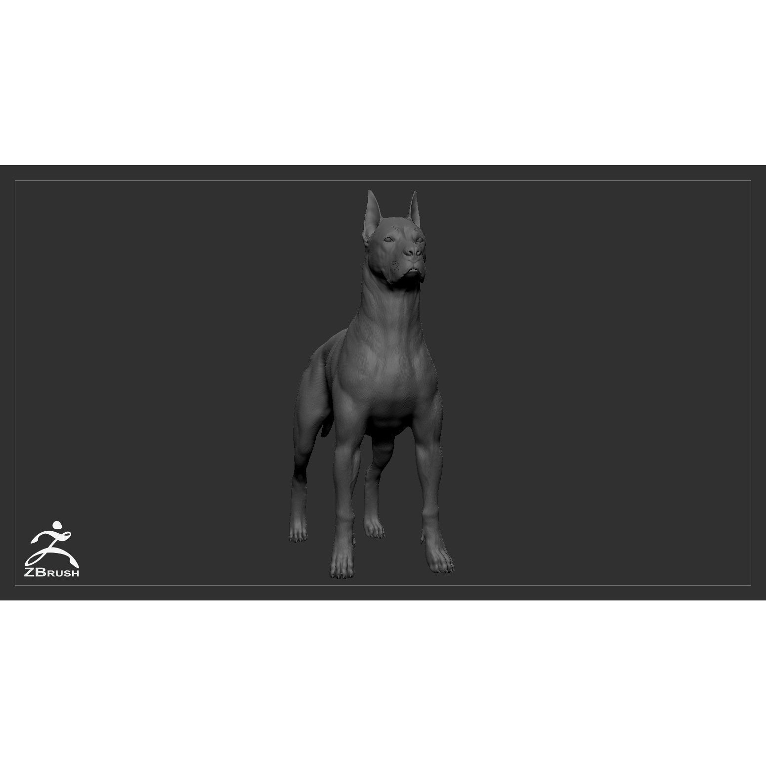 Great Dane High-Poly 3D print model 3