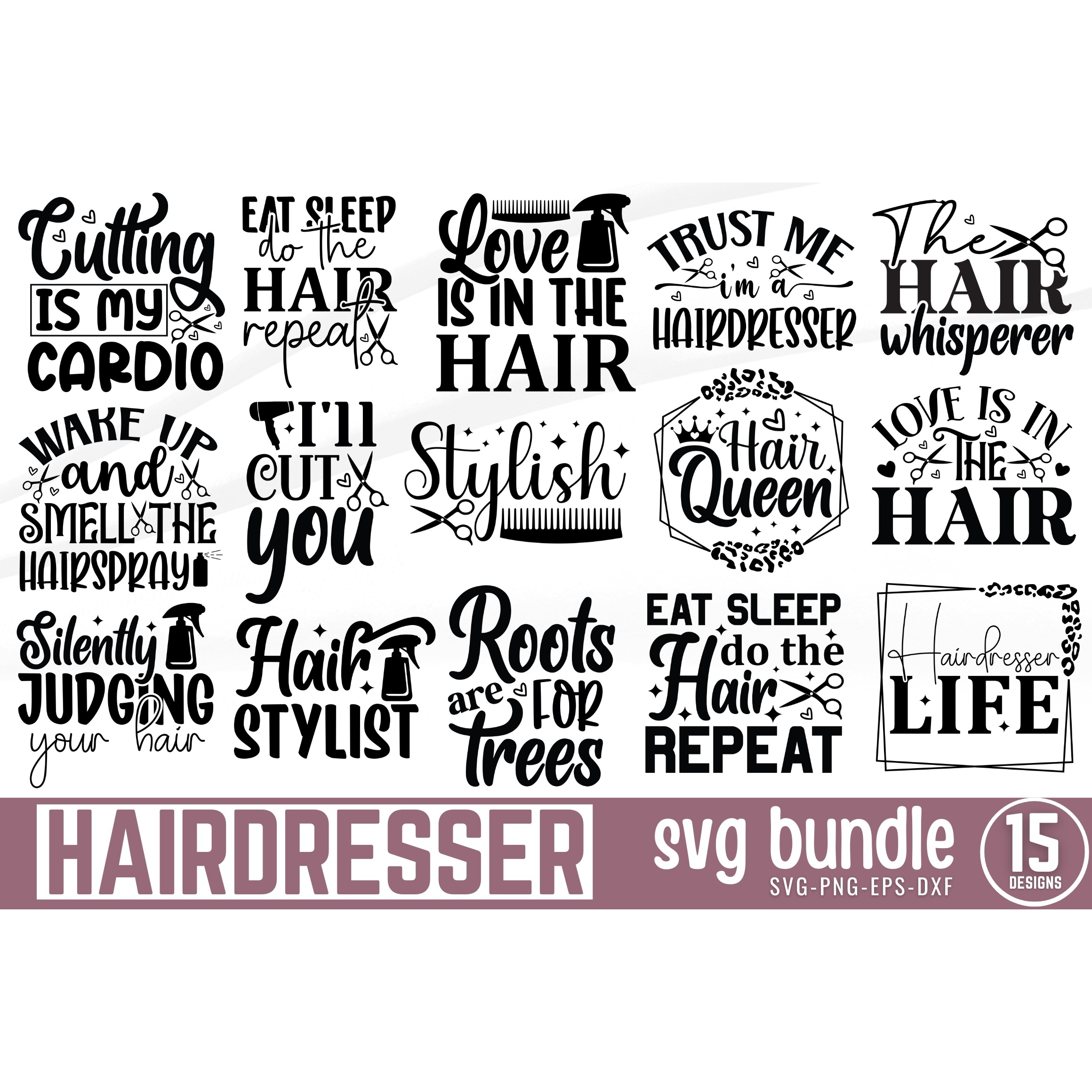 Hairdresser SVG bundle
