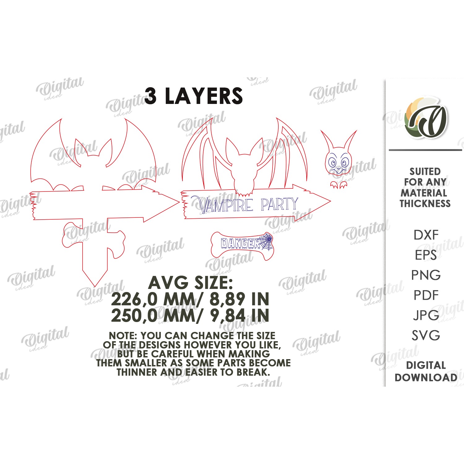 Halloween Directional Sign Laser Cut. Yard Stake SVG (10) 2