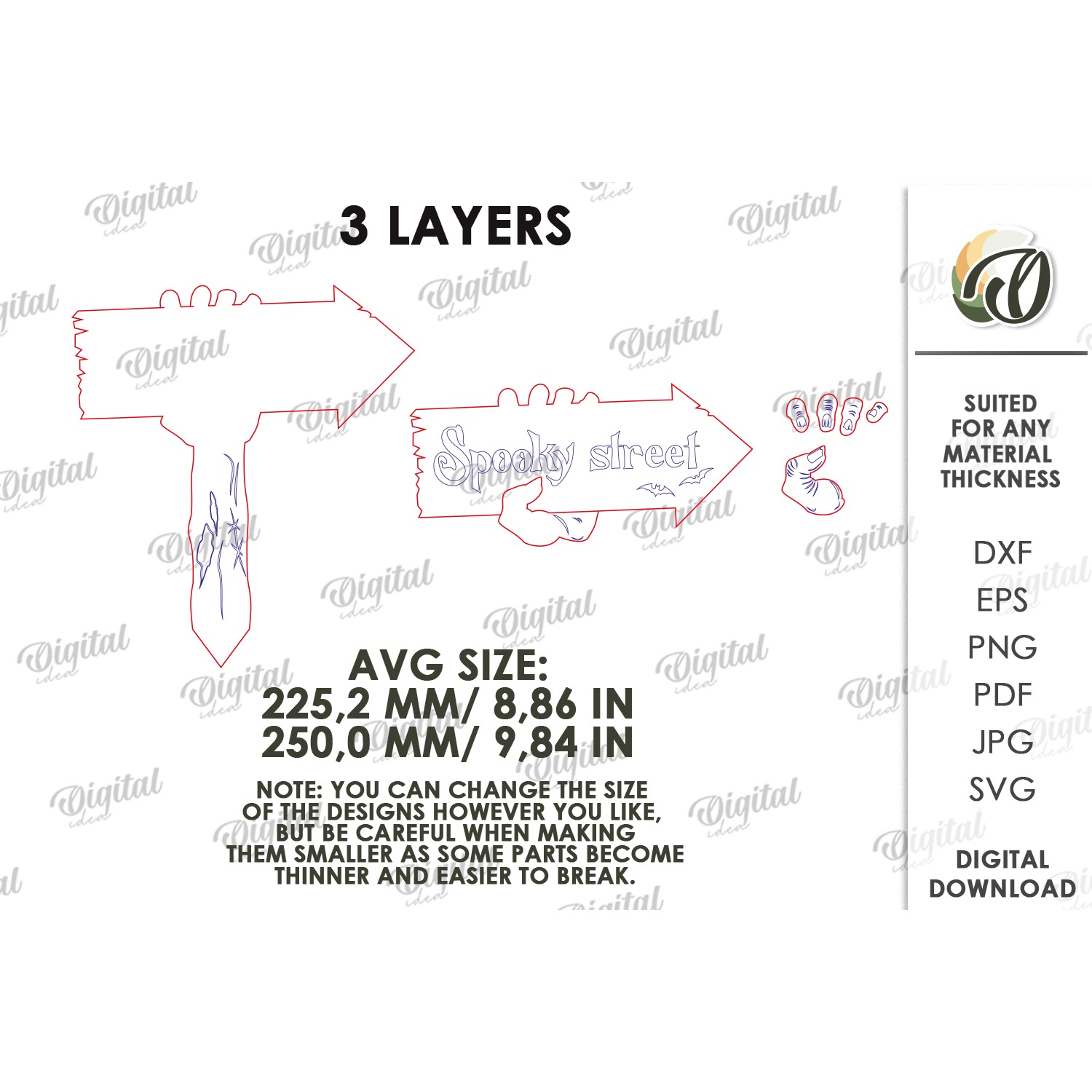 Halloween Directional Signs Bundle Laser Cut. Halloween SVG 5