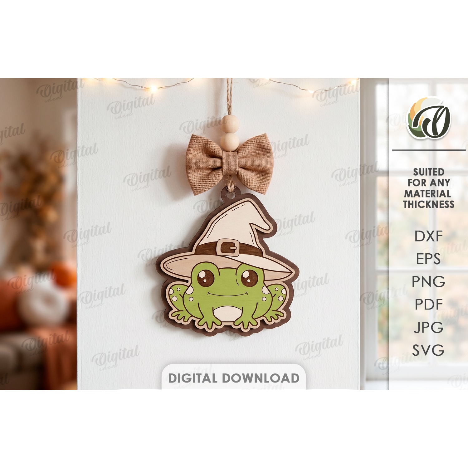 Halloween Hanging Ornament Laser Cut. Wall Decor SVG (3)