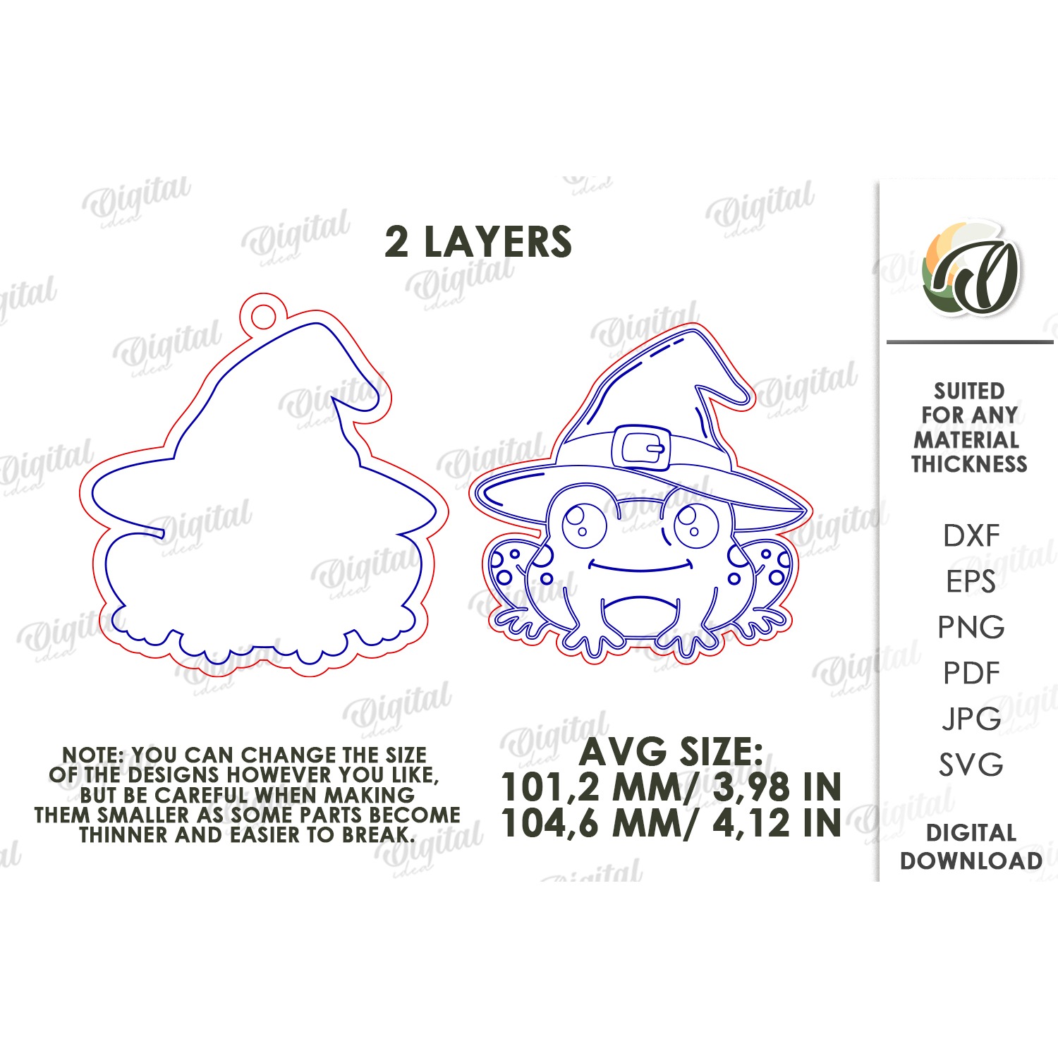 Halloween Hanging Ornament Laser Cut. Wall Decor SVG (3) 2