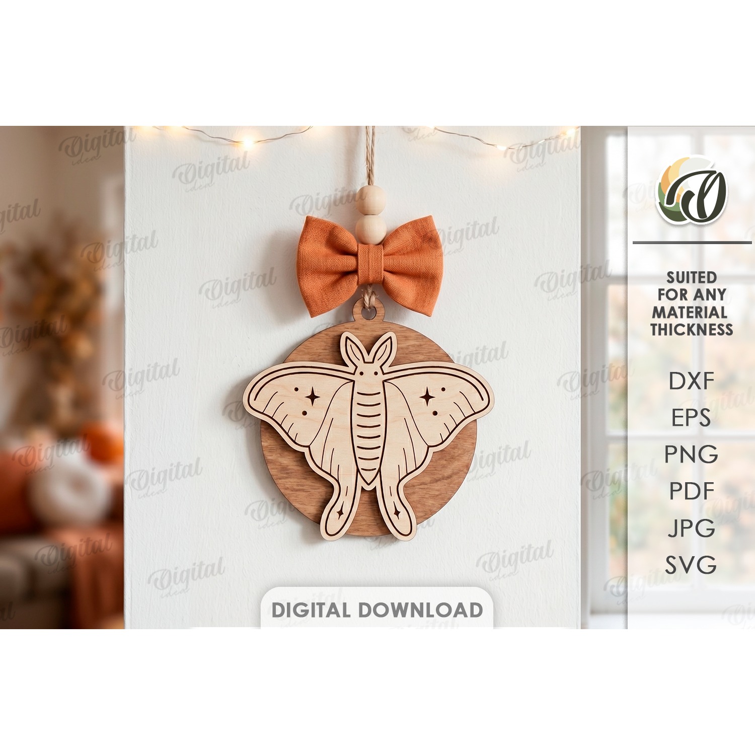 Halloween Hanging Ornament Laser Cut. Wall Decor SVG (4)