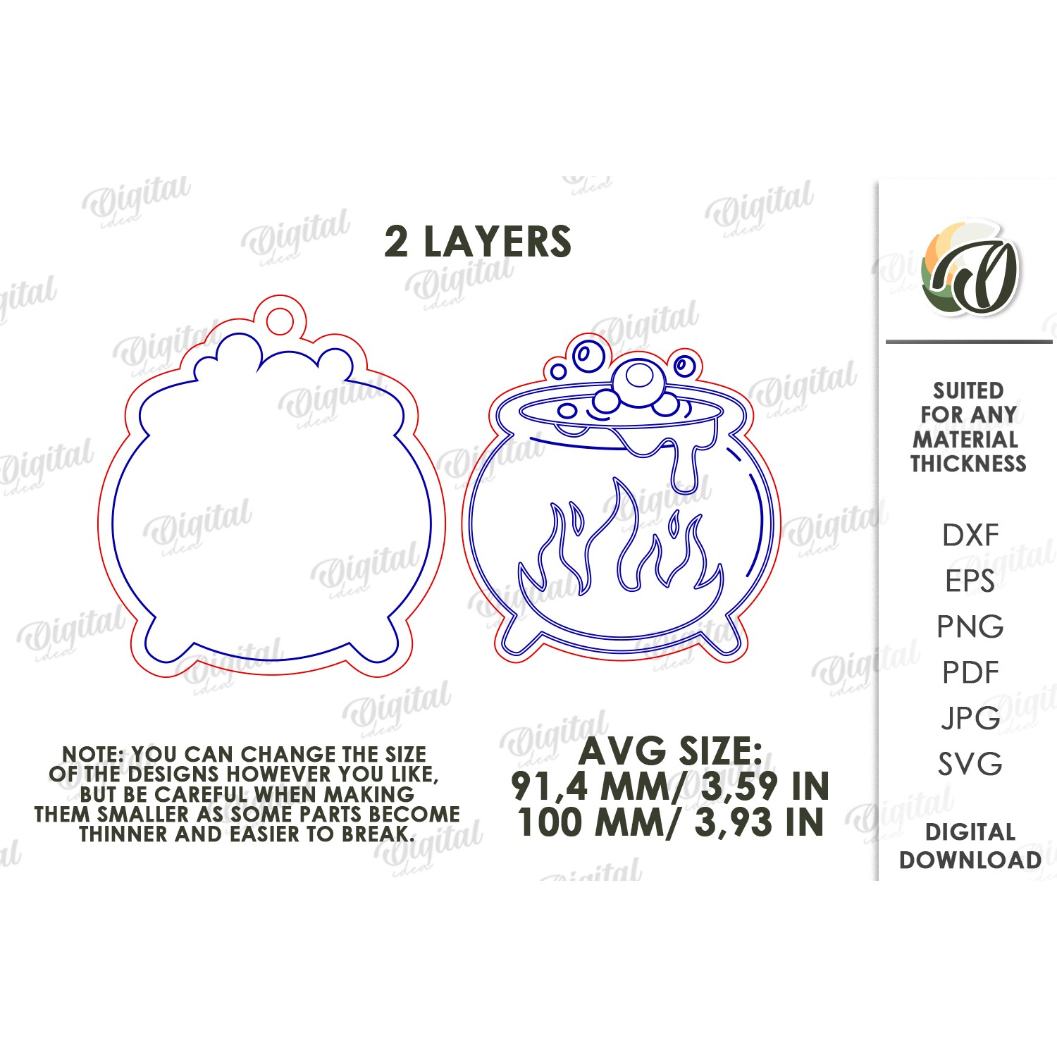 Halloween Hanging Ornament Laser Cut. Wall Decor SVG (5) 2