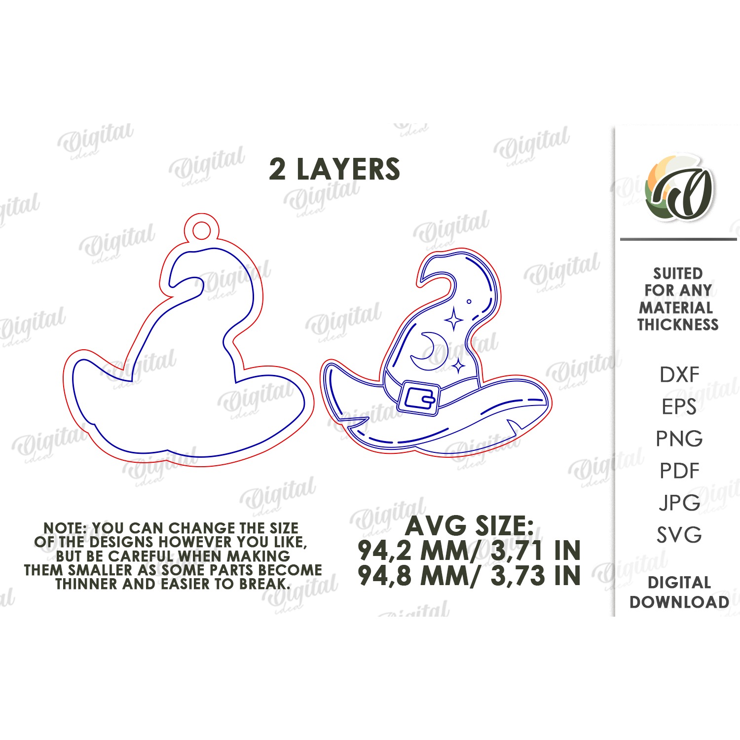Halloween Hanging Ornament Laser Cut. Wall Decor SVG (6) 2