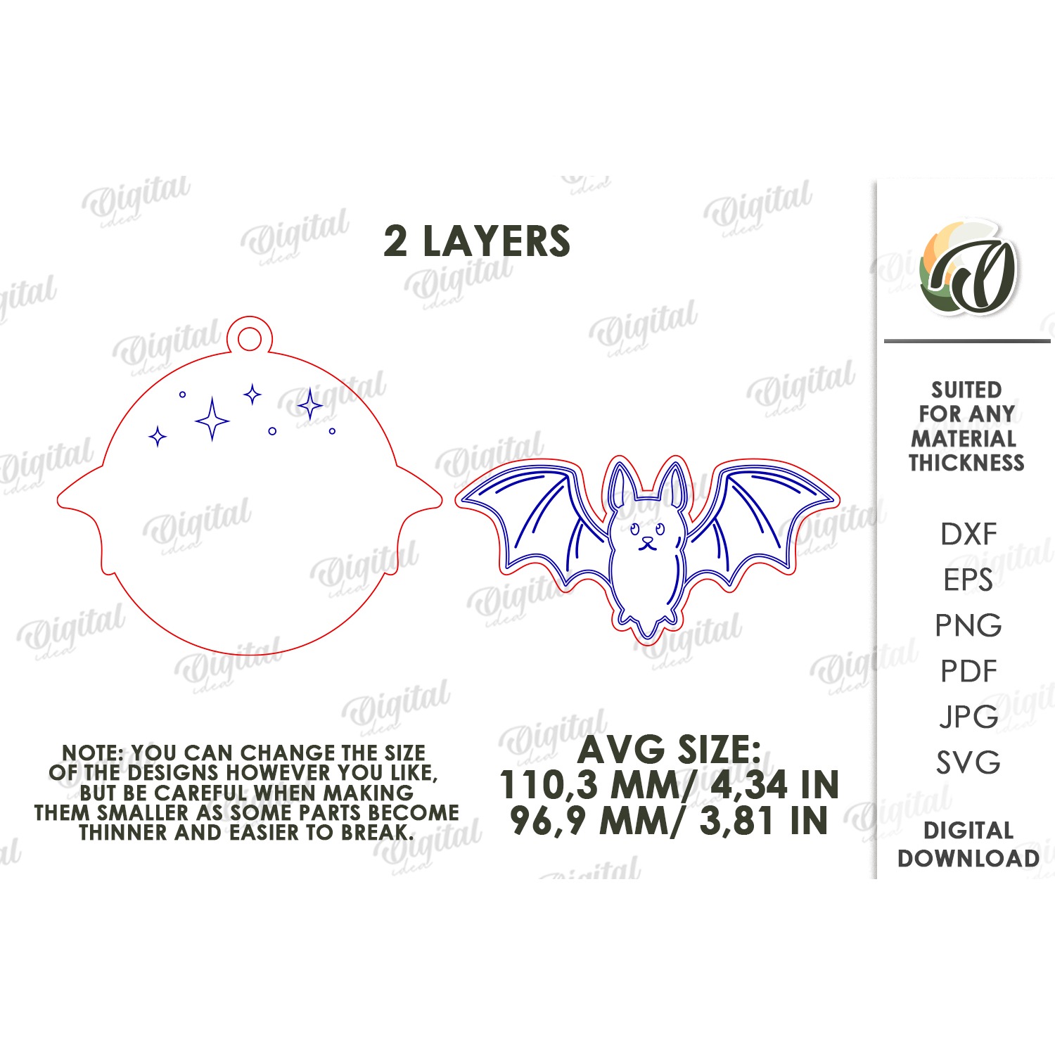 Halloween Hanging Ornament Laser Cut. Wall Decor SVG (7) 2