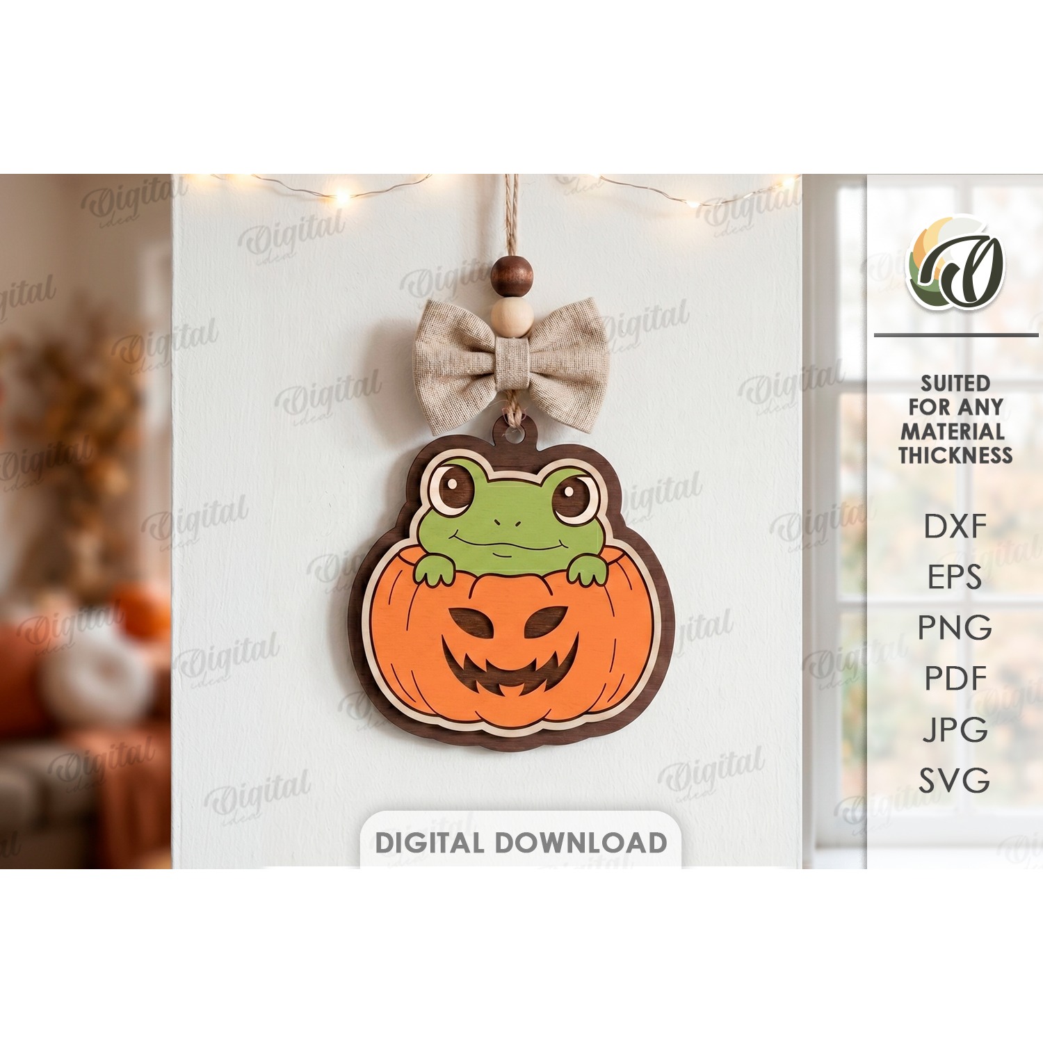 Halloween Hanging Ornaments Bundle Laser Cut. Wall Decor SVG 4