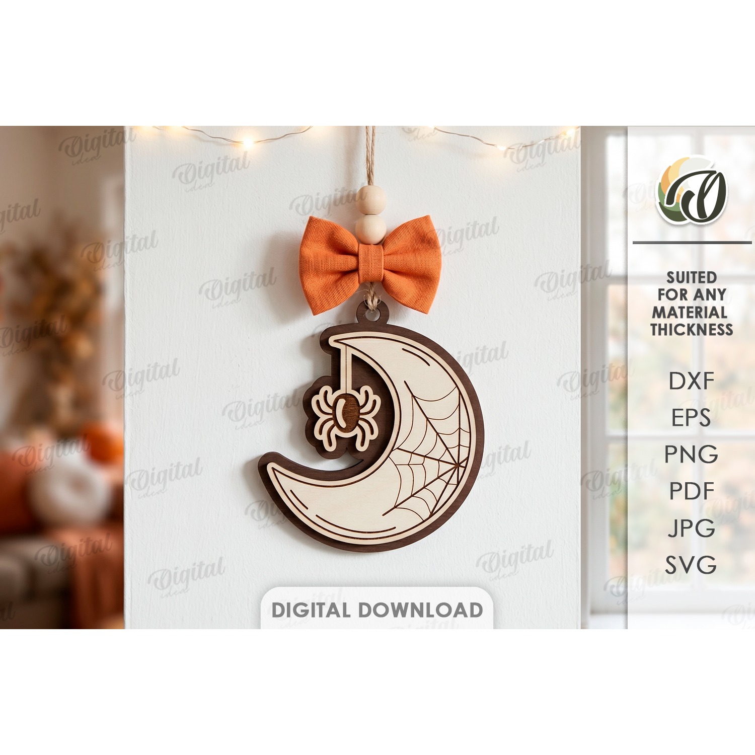 Halloween Hanging Ornaments Bundle Laser Cut. Wall Decor SVG 6