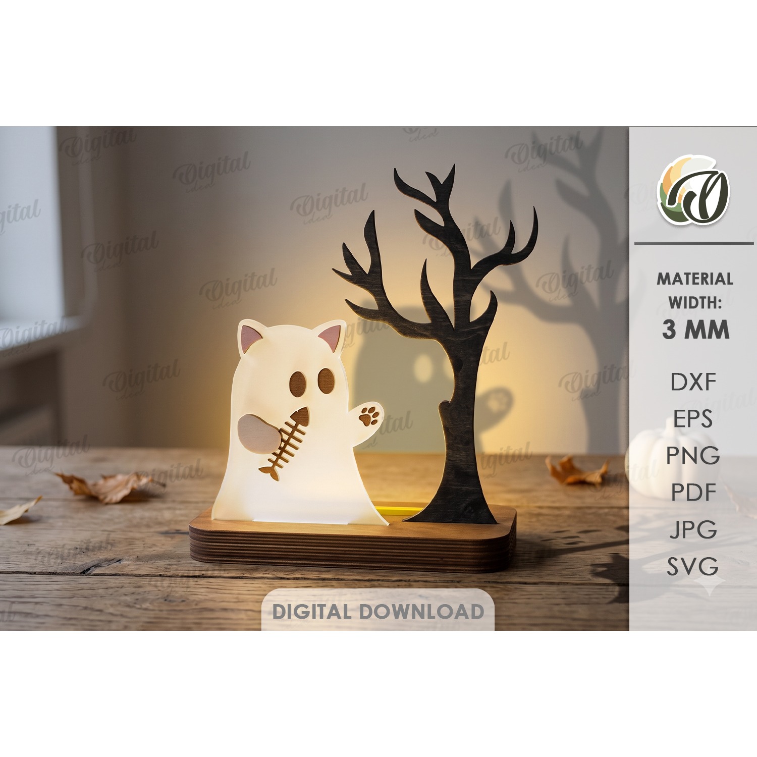 Halloween Light Stands Bundle Laser Cut. Candle Holder SVG 11