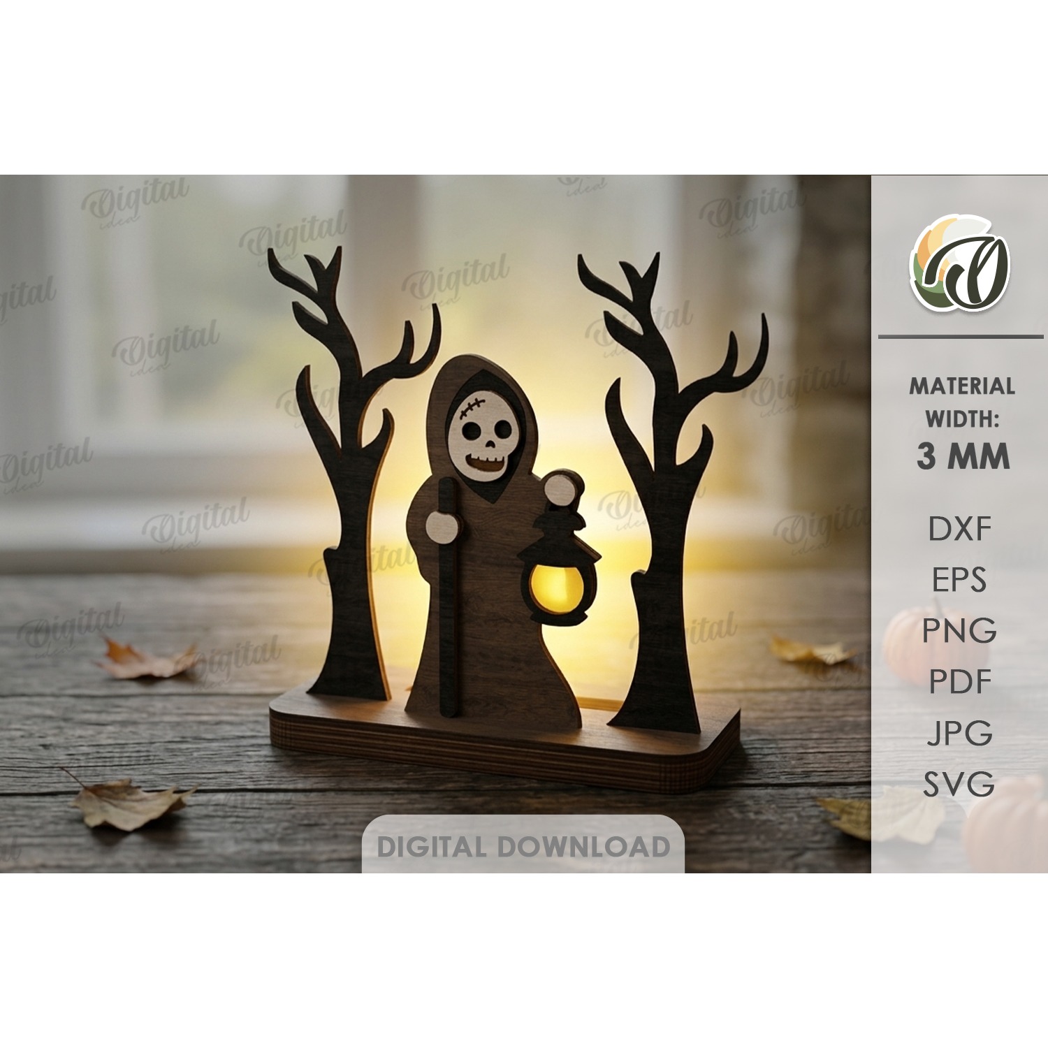 Halloween Light Stands Bundle Laser Cut. Candle Holder SVG 14