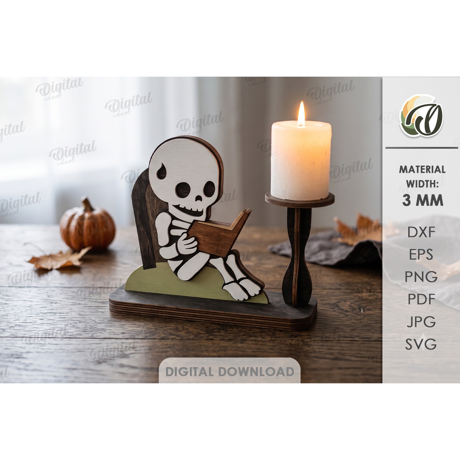 Halloween Light Stands Bundle Laser Cut. Candle Holder SVG 7