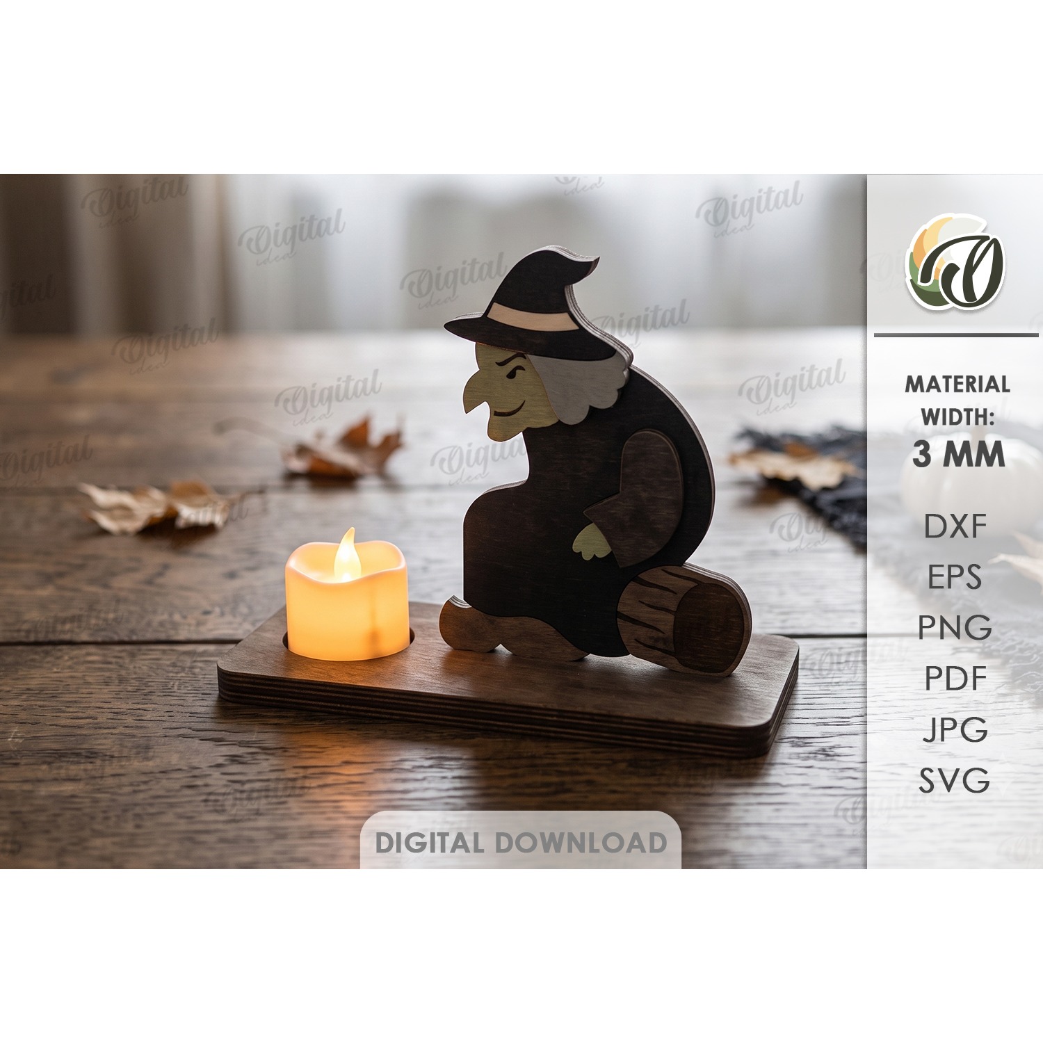 Halloween Light Stands Bundle Laser Cut. Candle Holder SVG 9