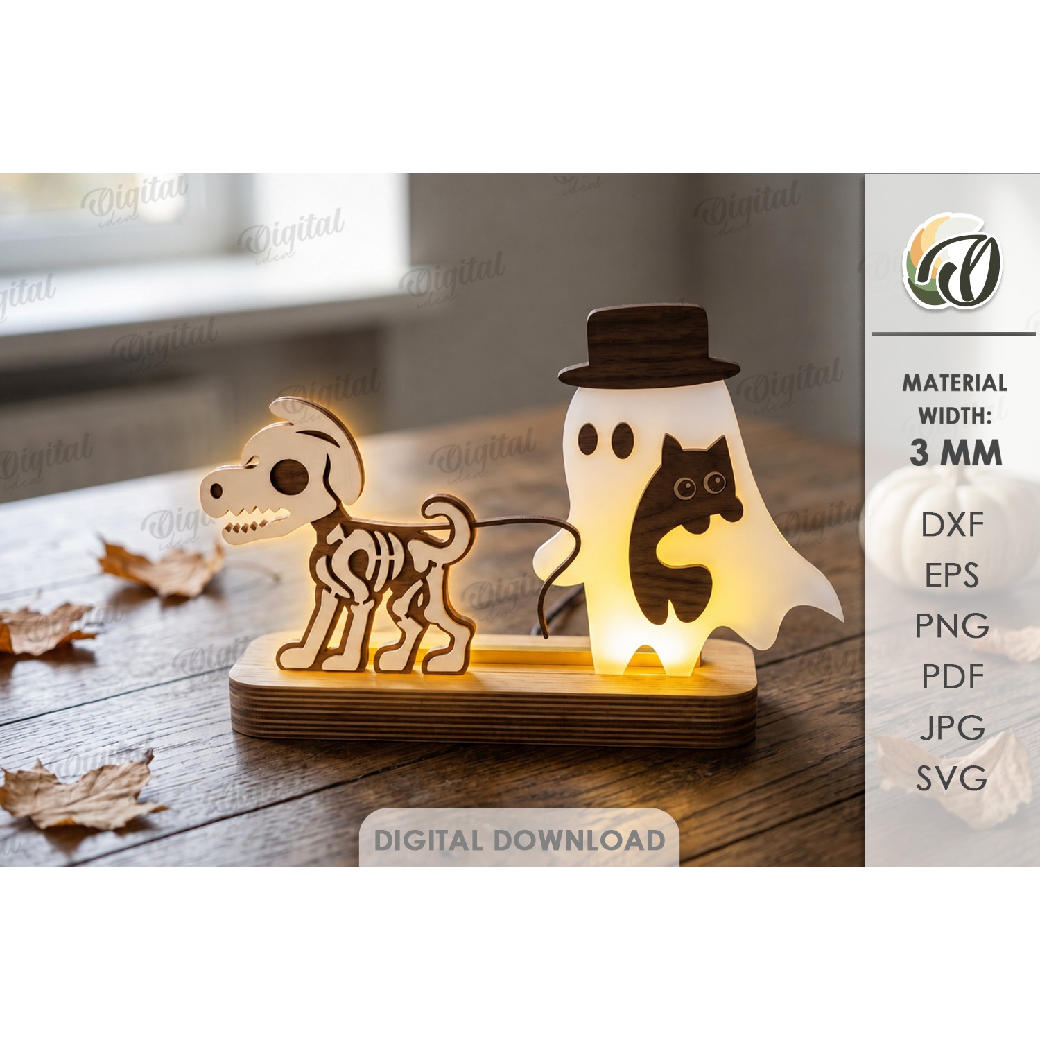 Halloween Light Stands Bundle Laser Cut. Candle Holder SVG 10