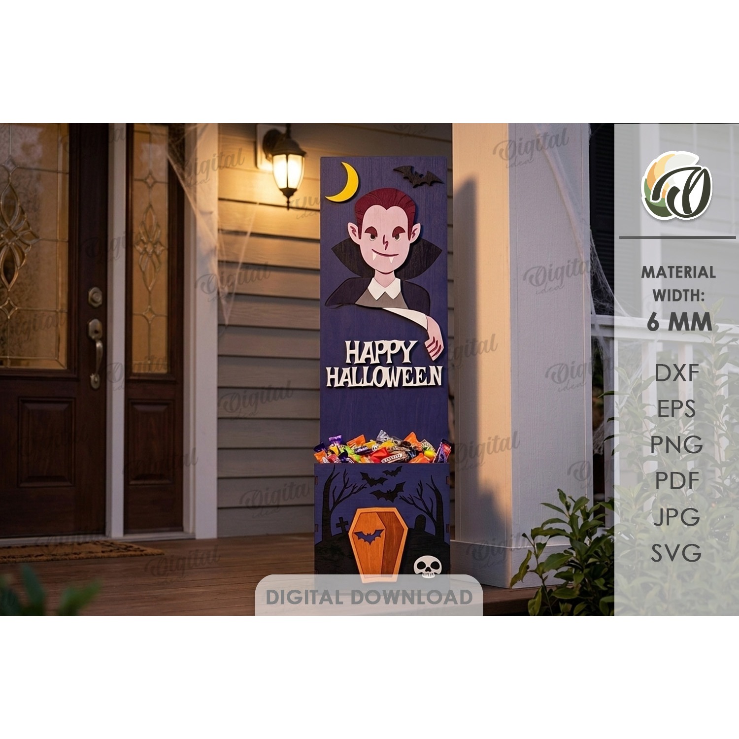 Halloween Porch Candy Holders Bundle Lasercut. Halloween SVG 2