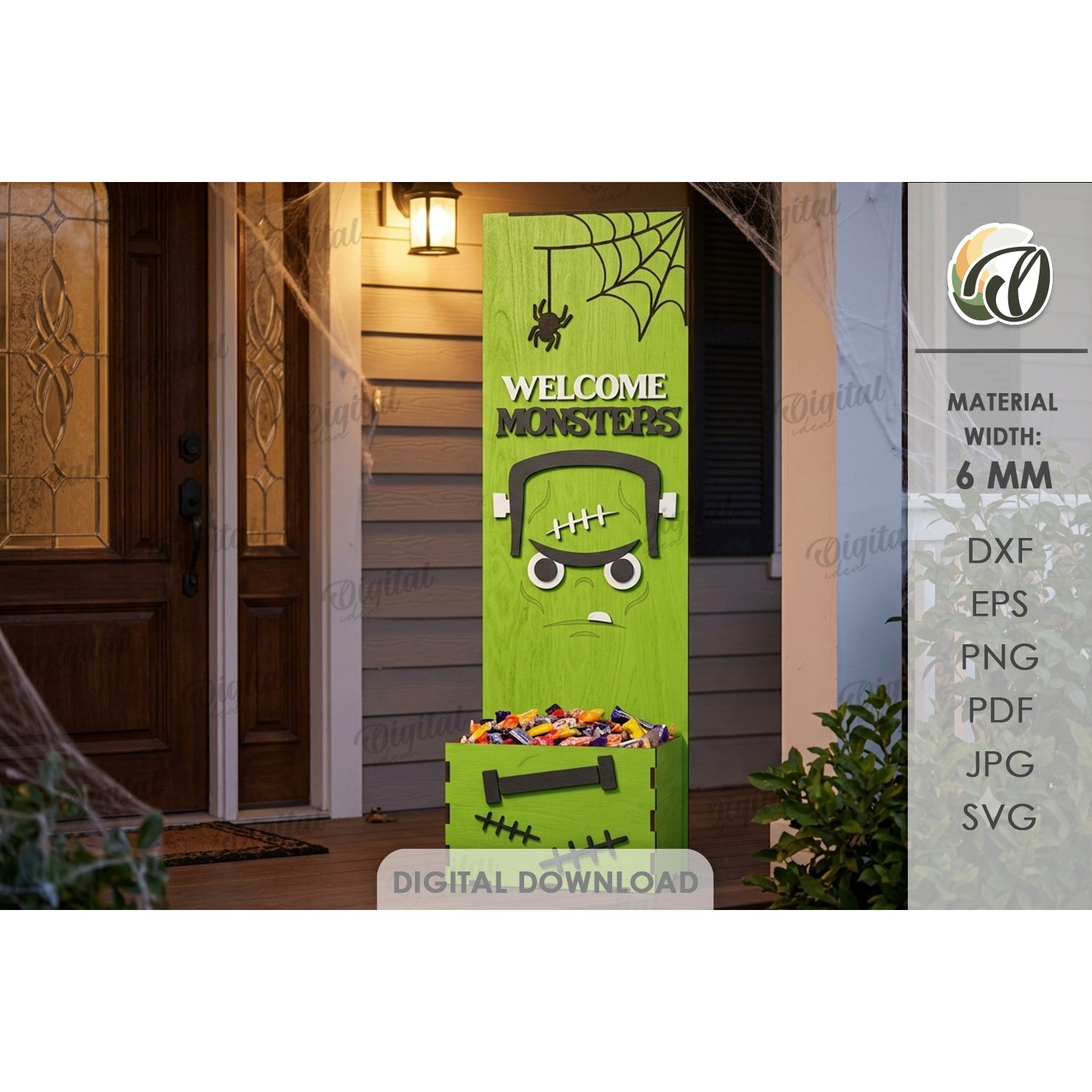 Halloween Porch Candy Holders Bundle Lasercut. Halloween SVG 5