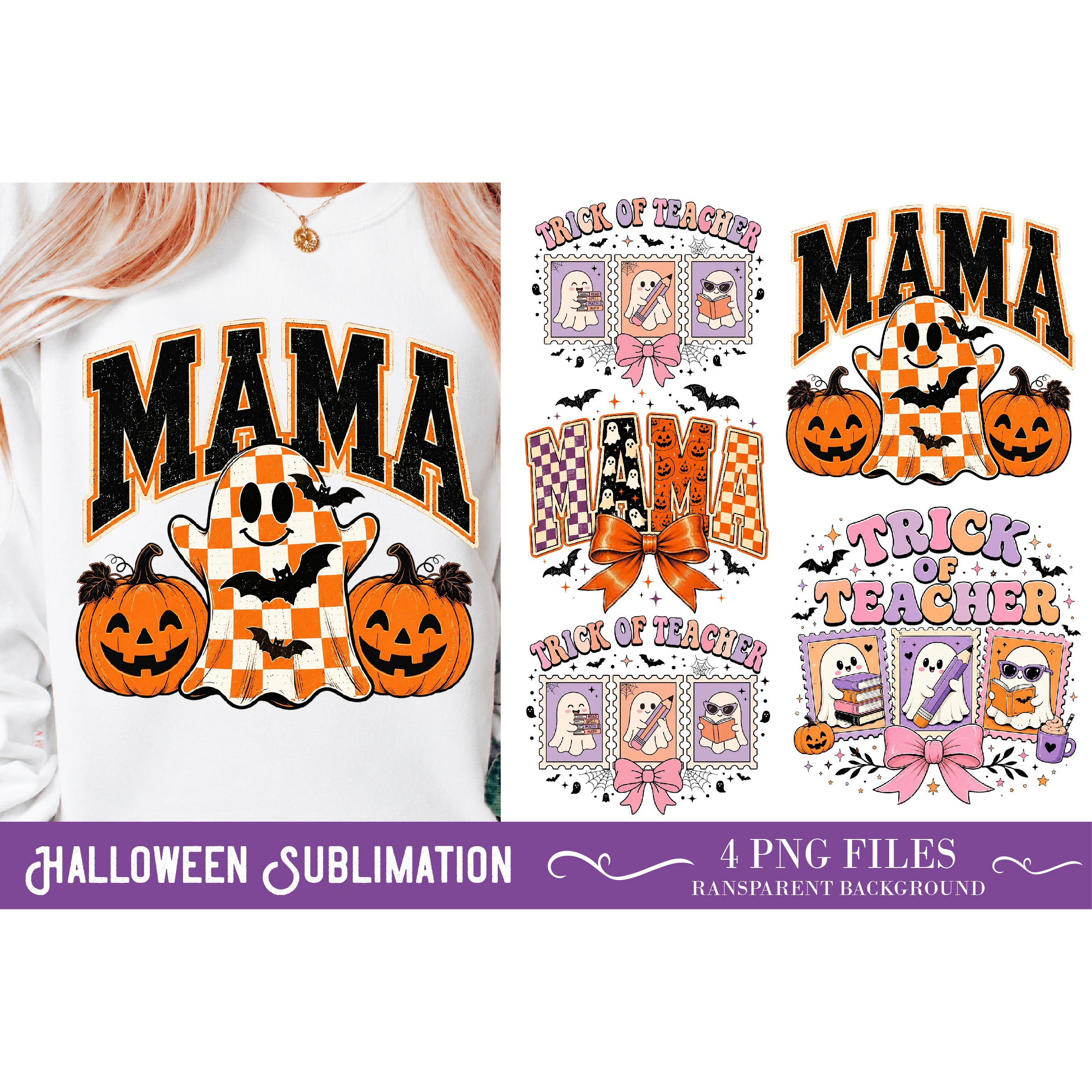 Halloween Sublimation Design,Halloween Typography PNG (4)