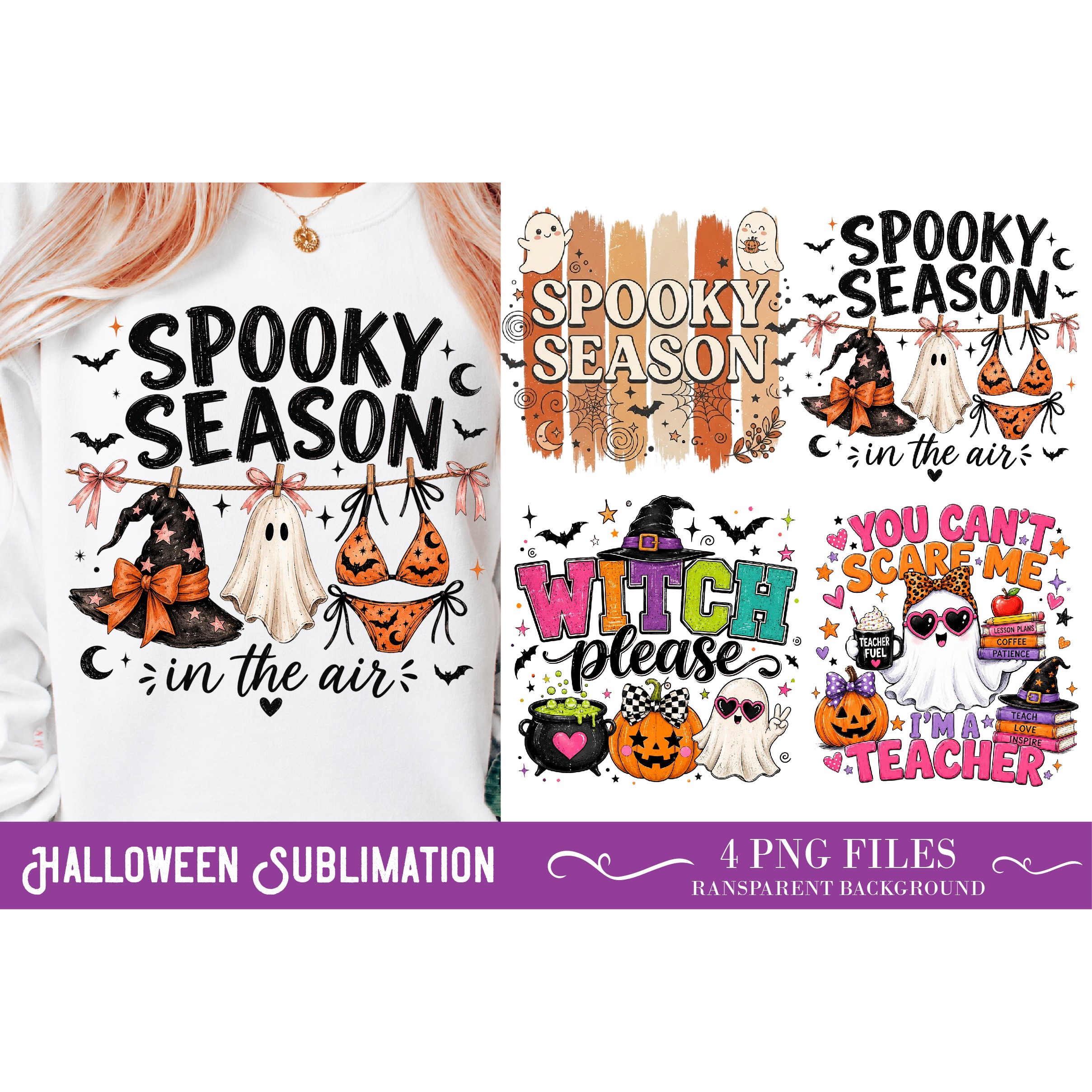 Halloween Sublimation Design,Halloween Typography PNG (5)