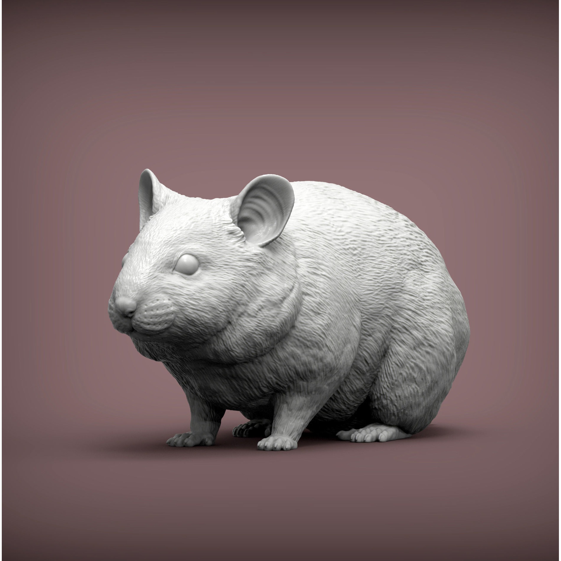 Hamster 3D print model 2
