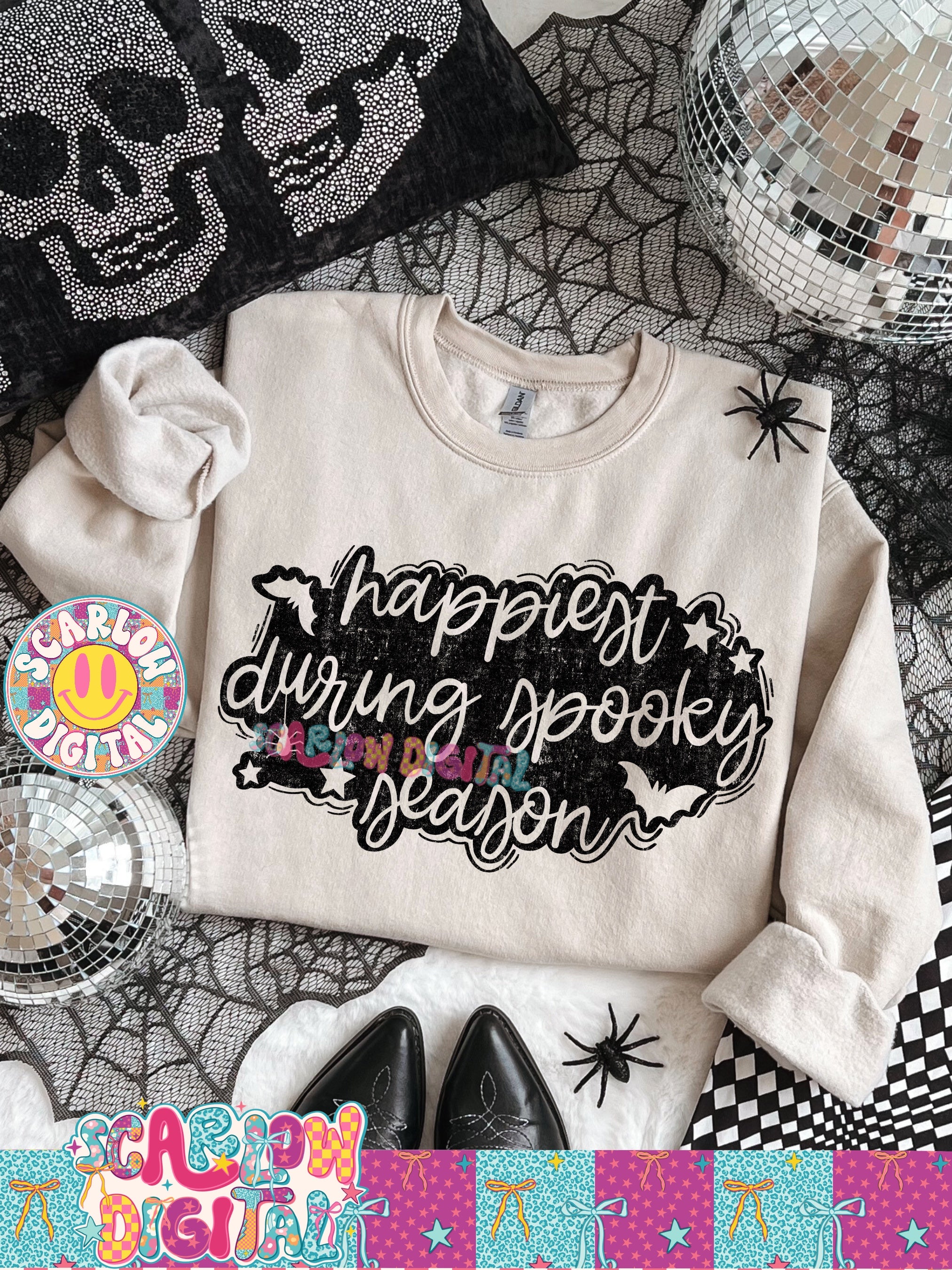 Happiest When It's Spooky Season PNG Digital Design